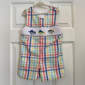 Stitchy Fish Smocked Jon Jon, NWOT, 3T
